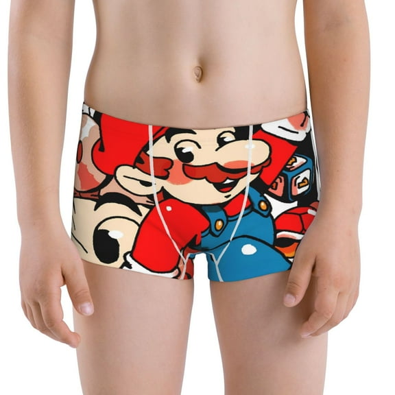 Gokiu Mario Boys' and Toddler Underwear Comfort Flex Waistband Boxer Briefs