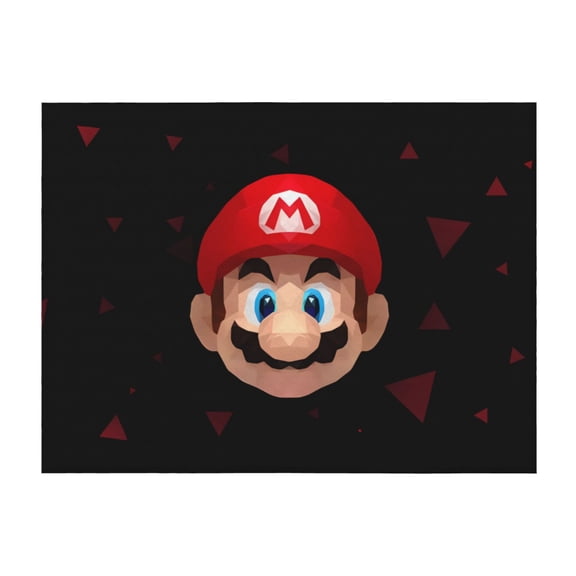 Gokiu Mario Flannel Blanket Super Soft Cozy Throw Blanket 40"x30" All Season Luxury Bed Blanket for Couch, Sofa, Bed,Camping, Picnic,Travel Bed Blanket