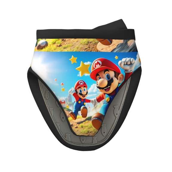 Gokiu Mario Mini Oven Mitts Silicone Little Kitchen Gloves Heat Resistant Non-Slip Grip Surfaces and Hanging Loop for Kitchen, Barbecue, Cooking, Baking