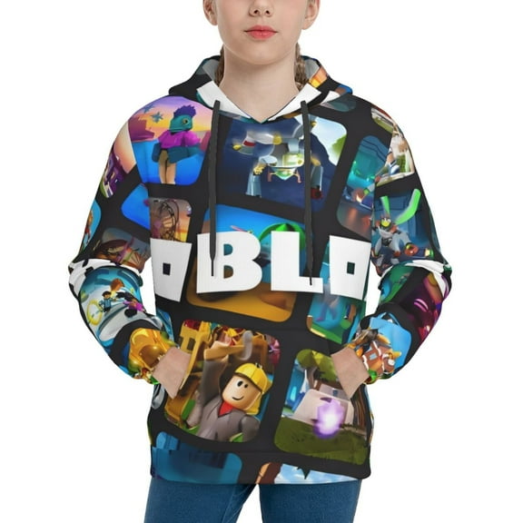 Gokiu Roblox Kid Hoodies Boys Sweatshirts Girls Pullover with Pocket