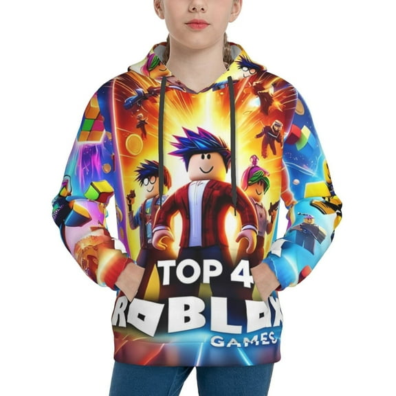 Gokiu Roblox Kid Hoodies Boys Sweatshirts Girls Pullover with Pocket