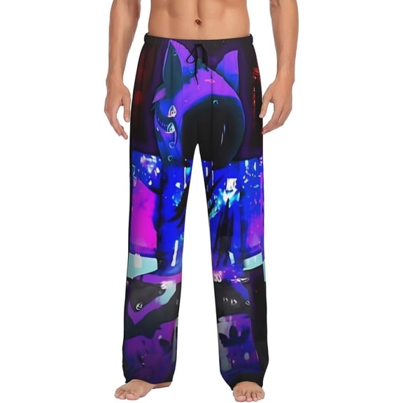 Gokiu Roblox Mens Pajama Lounge Pants Drawstring Pj Casual Pajama Bottoms with Pockets