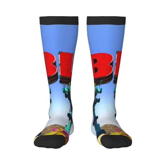 Gokiu Roblox Womens Athletic Knee High Socks Outdoor Sport Socks Casual Tube Socks