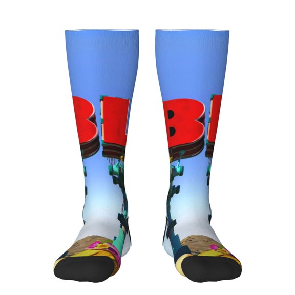 Gokiu Roblox Womens Athletic Knee High Socks Outdoor Sport Socks Casual Tube Socks