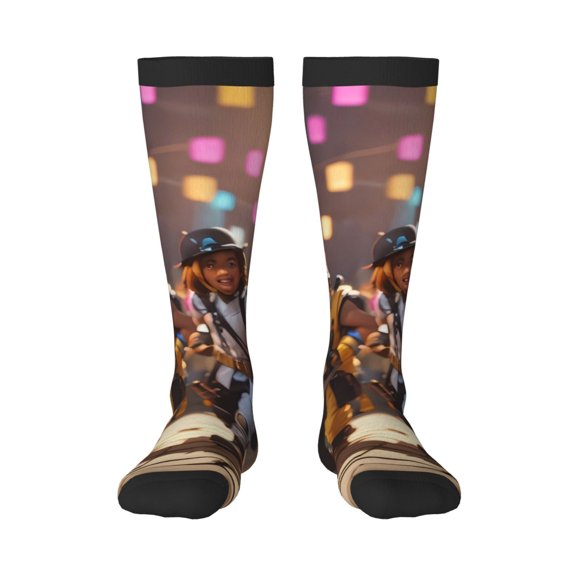 Gokiu Roblox Womens Athletic Knee High Socks Outdoor Sport Socks Casual Tube Socks