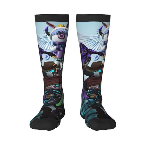 Gokiu Roblox Womens Athletic Knee High Socks Outdoor Sport Socks Casual Tube Socks