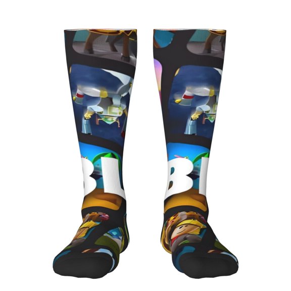 Gokiu Roblox Womens Athletic Knee High Socks Outdoor Sport Socks Casual Tube Socks