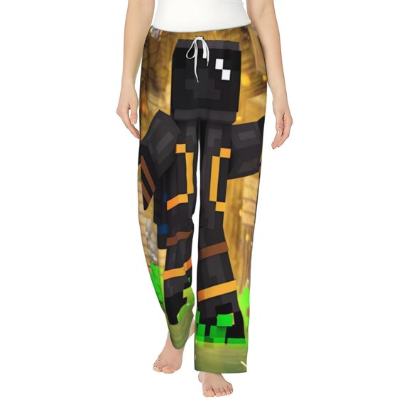 Gokiu Roblox Womens Pajama Pants Lounge Pants Women Drawstring Wide Leg Casual Pants with Pockets