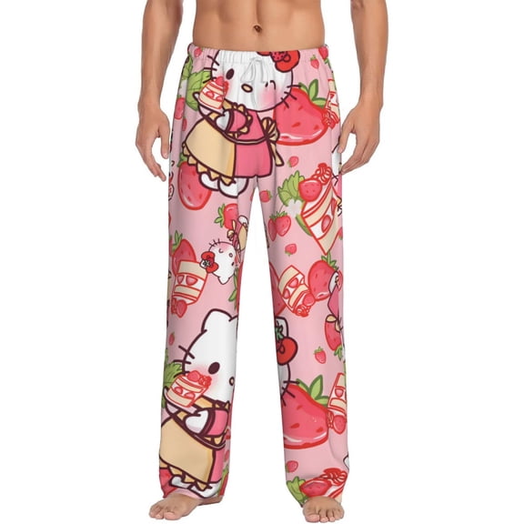 Gokiu Sanrio Mens Pajama Lounge Pants Drawstring Pj Casual Pajama Bottoms with Pockets