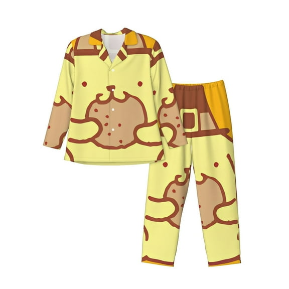Gokiu Sanrio Mens Pajama Sets Long Sleeve Loungewear Button Down Pjs Sleepwear