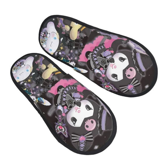 Gokiu Sanrio Slippers for Women Fuzzy House Shoes Anti-Skid Sole Indoor Outdoor Slide Slipper