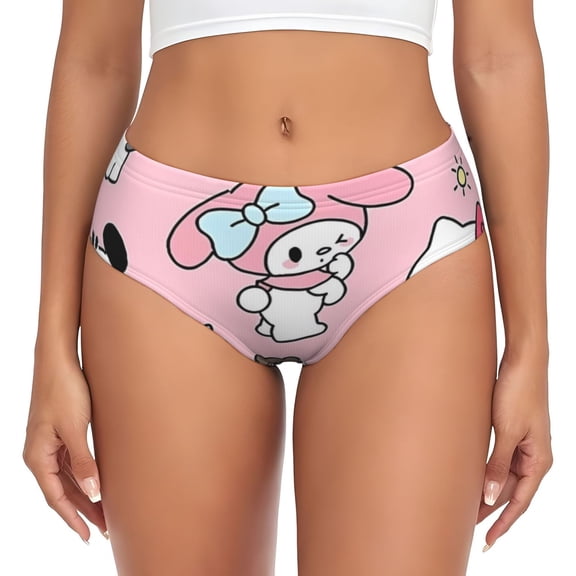 Gokiu Sanrio Womens Underwear Soft Briefs Ladies Breathable Panties Sexy Lingerie