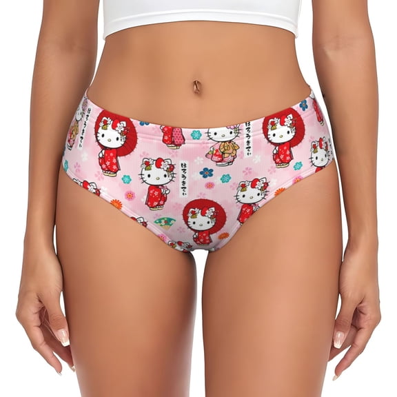 Gokiu Sanrio Womens Underwear Soft Briefs Ladies Breathable Panties Sexy Lingerie