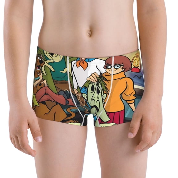 Gokiu Scooby-Doo Boys' and Toddler Underwear Comfort Flex Waistband Boxer Briefs