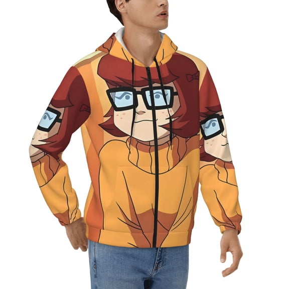 Gokiu Scooby-Doo Mens Hooded Pullover Zip Drawstring Hoodeds Casual Sweatshirts with Pocket