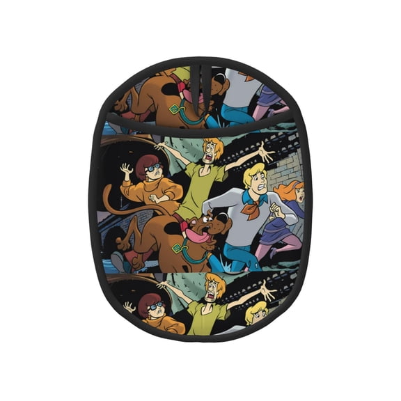 Gokiu Scooby-Doo Silicone Pot Holders Heat Resistant Oven Mitts with Pockets Non Slip Grip Large Potholders for Kitchen Cooking Baking Hot Pads