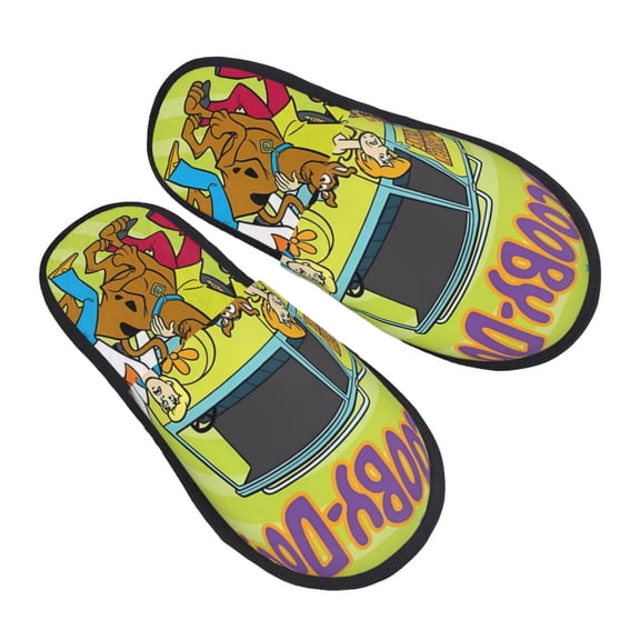 Gokiu Scooby-Doo Slippers for Women Fuzzy House Shoes Anti-Skid Sole Indoor Outdoor Slide Slipper