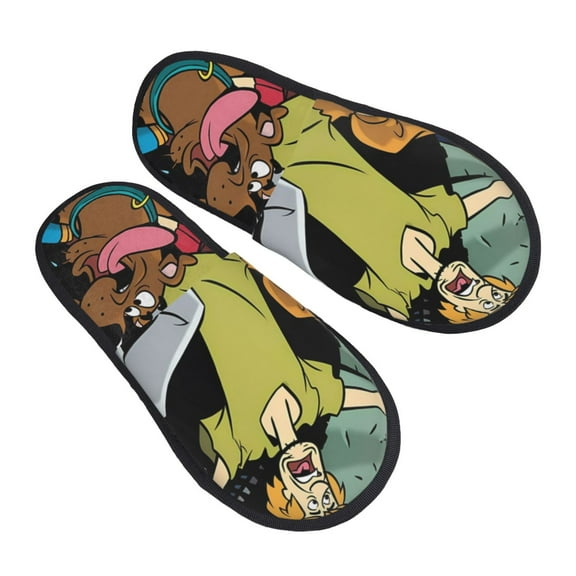 Gokiu Scooby-Doo Slippers for Women Fuzzy House Shoes Anti-Skid Sole Indoor Outdoor Slide Slipper