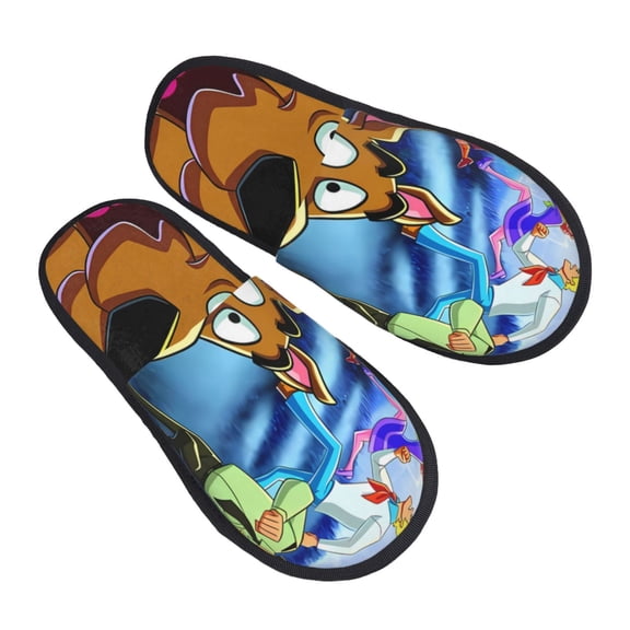 Gokiu Scooby-Doo Slippers for Women Fuzzy House Shoes Anti-Skid Sole Indoor Outdoor Slide Slipper