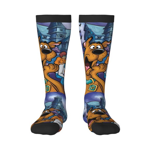 Gokiu Scooby-Doo Womens Athletic Knee High Socks Outdoor Sport Socks Casual Tube Socks