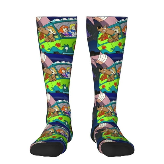Gokiu Scooby-Doo Womens Athletic Knee High Socks Outdoor Sport Socks Casual Tube Socks