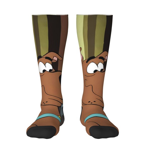 Gokiu Scooby-Doo Womens Athletic Knee High Socks Outdoor Sport Socks Casual Tube Socks