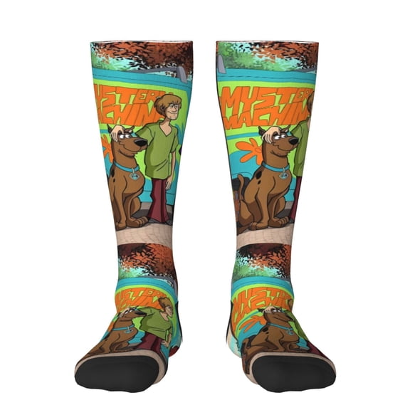 Gokiu Scooby-Doo Womens Athletic Knee High Socks Outdoor Sport Socks Casual Tube Socks