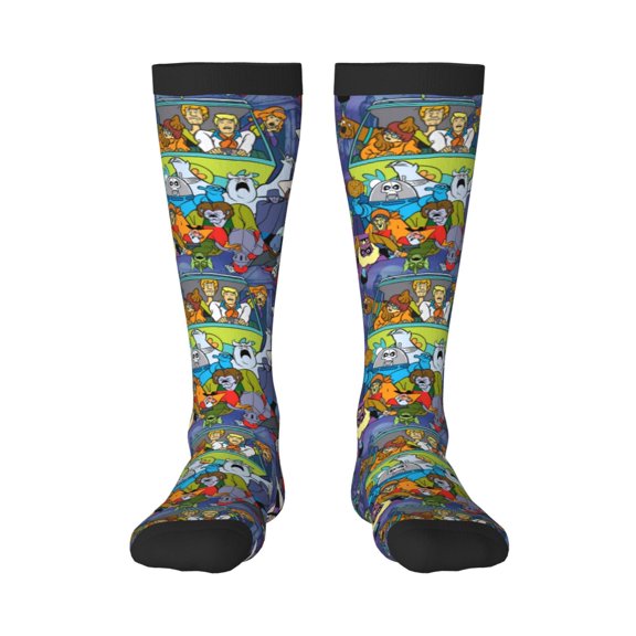 Gokiu Scooby-Doo Womens Athletic Knee High Socks Outdoor Sport Socks Casual Tube Socks