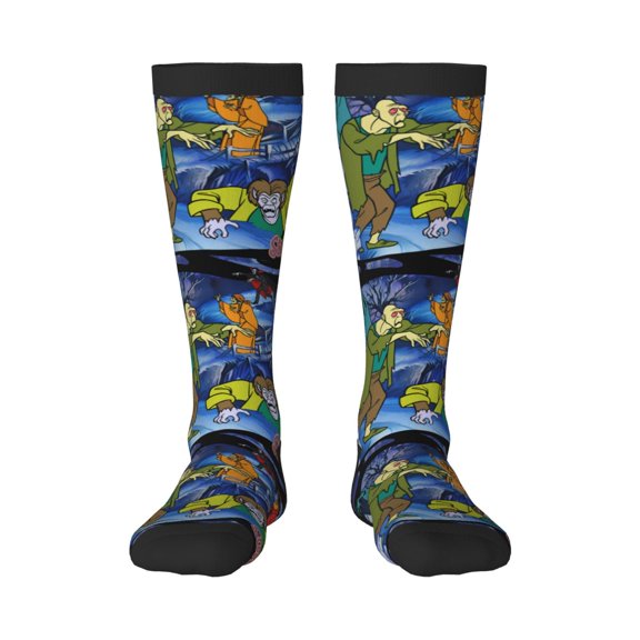 Gokiu Scooby-Doo Womens Athletic Knee High Socks Outdoor Sport Socks Casual Tube Socks