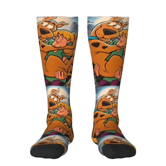 Gokiu Scooby-Doo Womens Athletic Knee High Socks Outdoor Sport Socks Casual Tube Socks