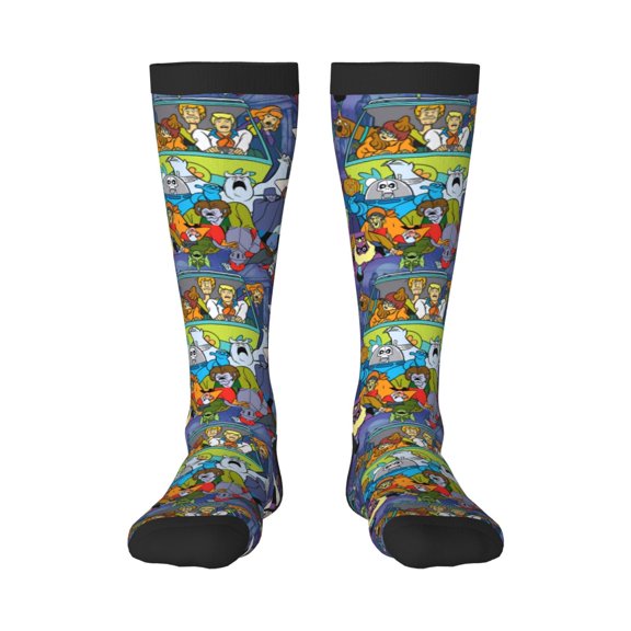 Gokiu Scooby-Doo Womens Athletic Knee High Socks Outdoor Sport Socks Casual Tube Socks