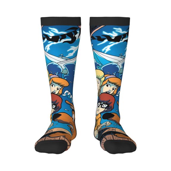 Gokiu Scooby-Doo Womens Athletic Knee High Socks Outdoor Sport Socks Casual Tube Socks