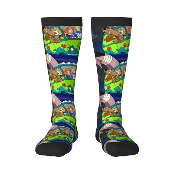 Gokiu Scooby-Doo Womens Athletic Knee High Socks Outdoor Sport Socks Casual Tube Socks