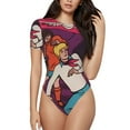 thumbnail image 1 of Gokiu Scooby-Doo Womens Bodysuits Short Sleeved Round Neck Bodysuits Fashion T-shirt, 1 of 7