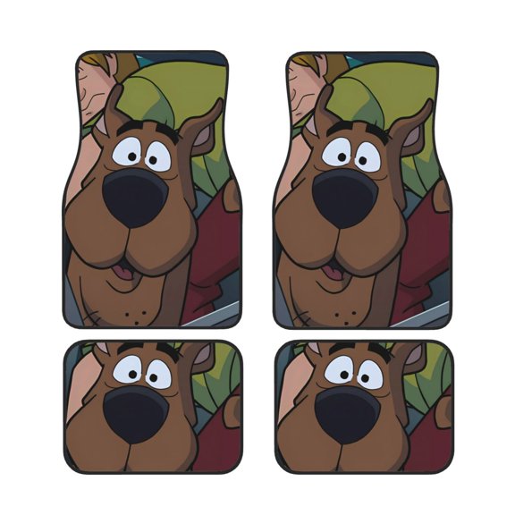 Gokiu Scooby-Doo for Car Floor Mats Set of 4 Universal Fit Automotive All-Weather Mats for SUV, Sedan, Van Car Accessories