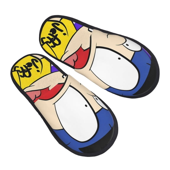 Gokiu Sml Jeffy Slippers for Women Fuzzy House Shoes Anti-Skid Sole Indoor Outdoor Slide Slipper