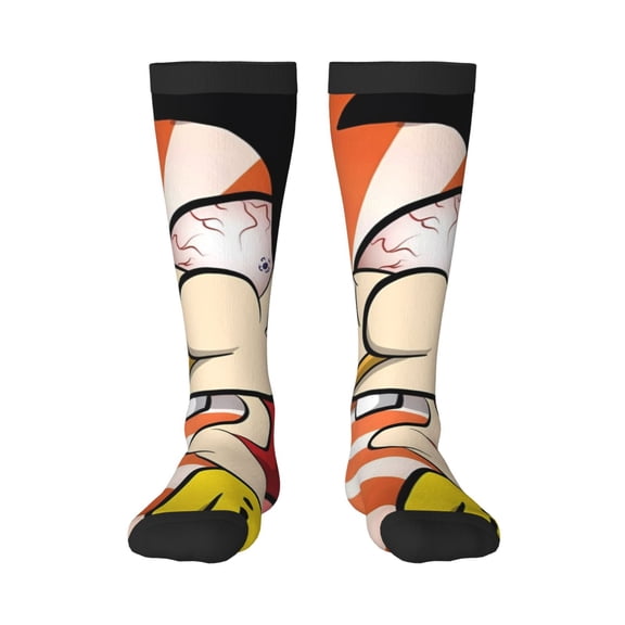 Gokiu Sml Jeffy Womens Athletic Knee High Socks Outdoor Sport Socks Casual Tube Socks