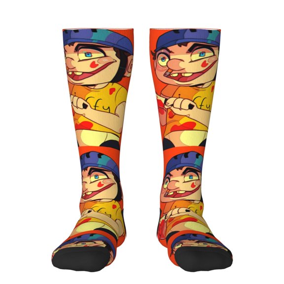 Gokiu Sml Jeffy Womens Athletic Knee High Socks Outdoor Sport Socks Casual Tube Socks