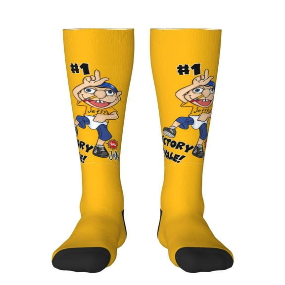 Gokiu Sml Jeffy Womens Athletic Knee High Socks Outdoor Sport Socks Casual Tube Socks