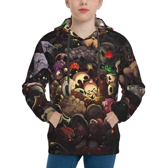 Gokiu The Binding of Isaac Kid Hoodies Boys Sweatshirts Girls Pullover with Pocket