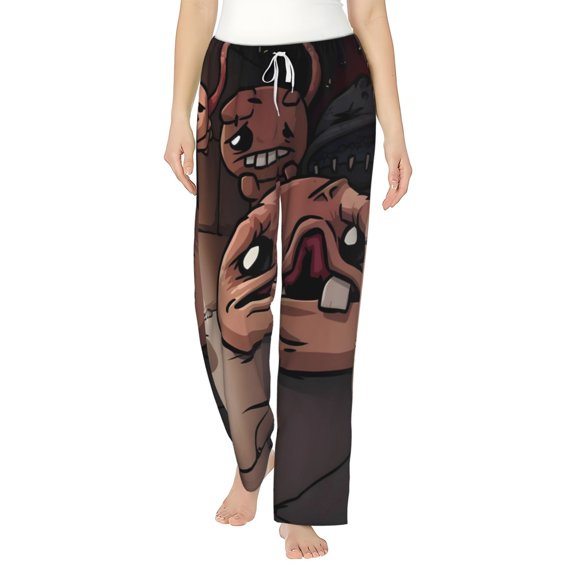 Gokiu The Binding of Isaac Womens Pajama Pants Lounge Pants Women Drawstring Wide Leg Casual Pants with Pockets