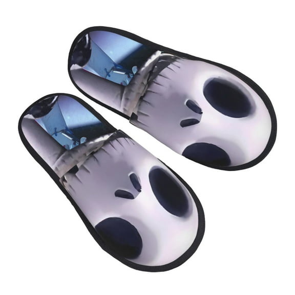 Gokiu The Nightmare Before Christmas Slippers for Women Fuzzy House Shoes Anti-Skid Sole Indoor Outdoor Slide Slipper