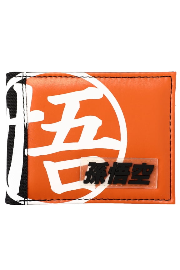Goku Rubber Badge and Screen Print PU and Nylon Bifold Wallet