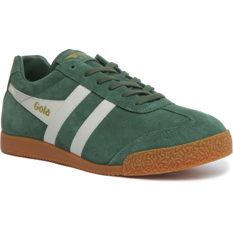 Gola Harrier Men's Classic Lace Up Sneakers In Green Size 11