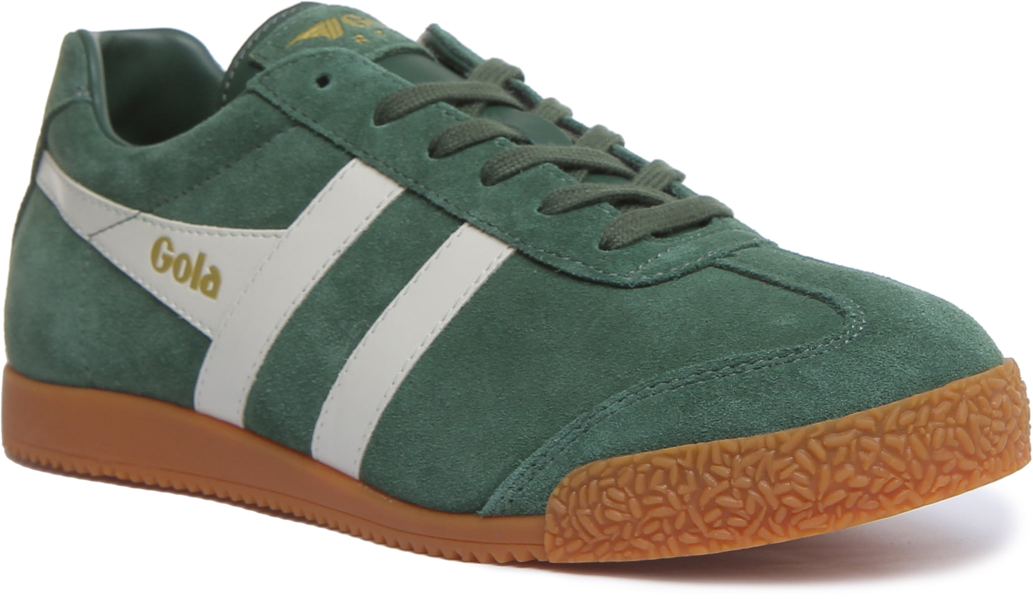 Gola Harrier Men's Classic Lace Up Sneakers In Green Size 11