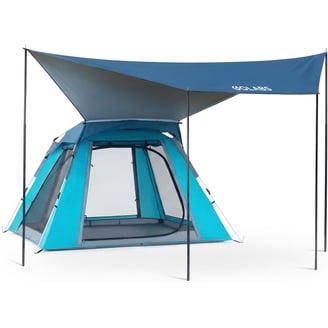 Bushtec Adventure, Camping Tent, 6 Person, 7 ft Green Canvas