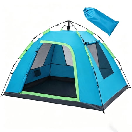 Golabs CT3 2-Person Instant Camping Tent, 4.8lbs Lightweight, Portable, Easy 1-Minute Setup Pop-Up Tent for Outdoor , Blue