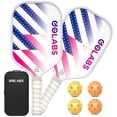 thumbnail image 1 of Golabs PB1 Pickleball Paddles Set, Durable Fiberglass Surface Paddles with 4 Balls for All Levels Adult & Beginner,  White, 1 of 12