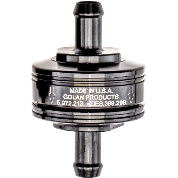 Golan - 70-250G-BLACK - SUPER MINI FUEL FILTER BLACK 1/4" BARB FITTING