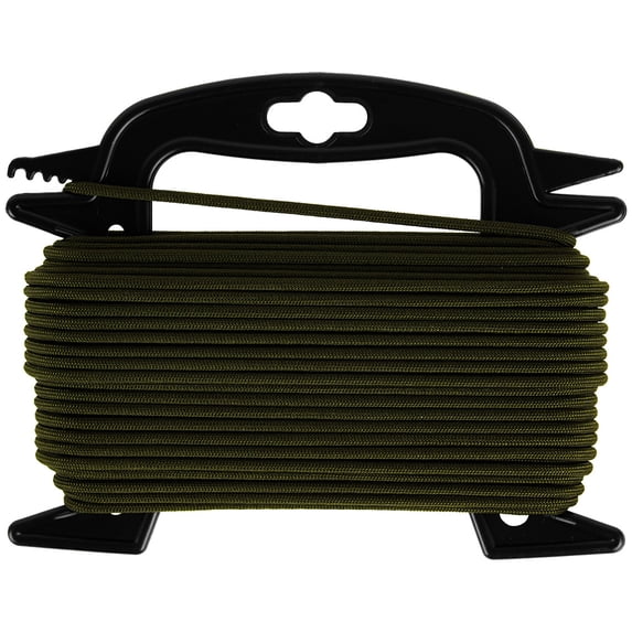 Golberg - 750 Mil-Spec Paracord Wrapped on Winder – SPEC Type IV Rope – Great for Outdoors, Hunting, Kayaking, Survival Situation – 1000 Feet - Camo Green
